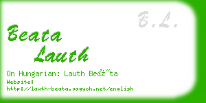 beata lauth business card